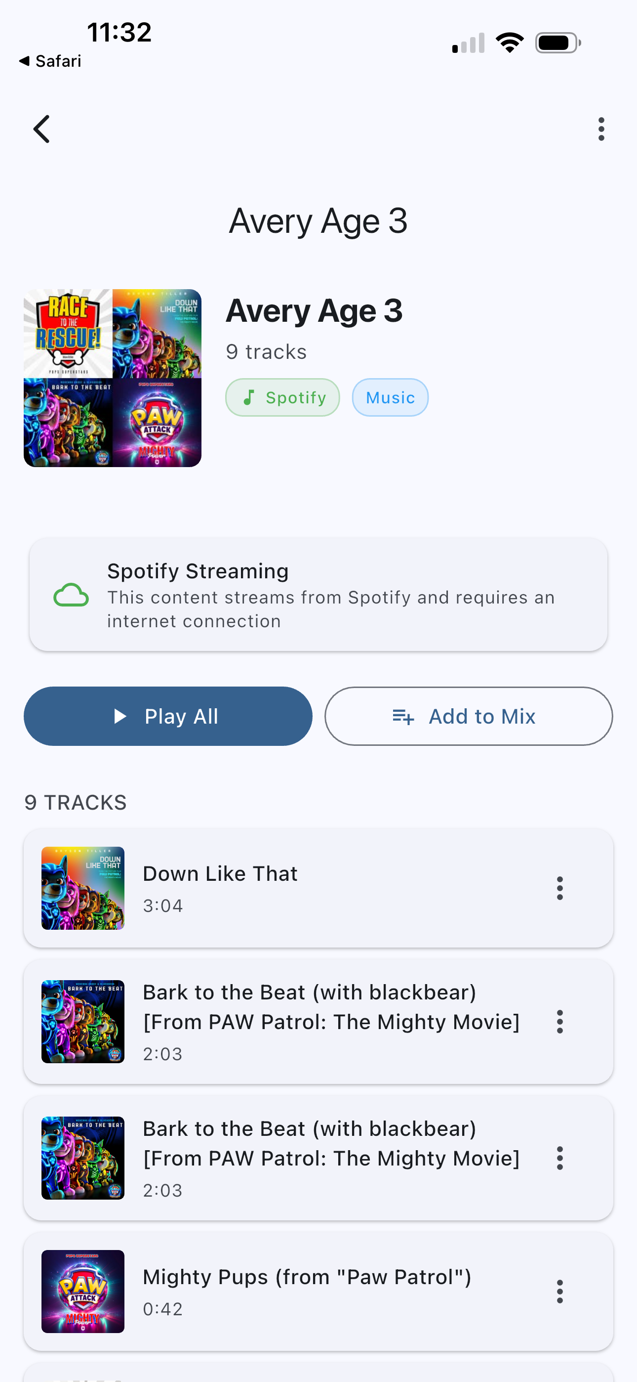kid.studio app - Show detail